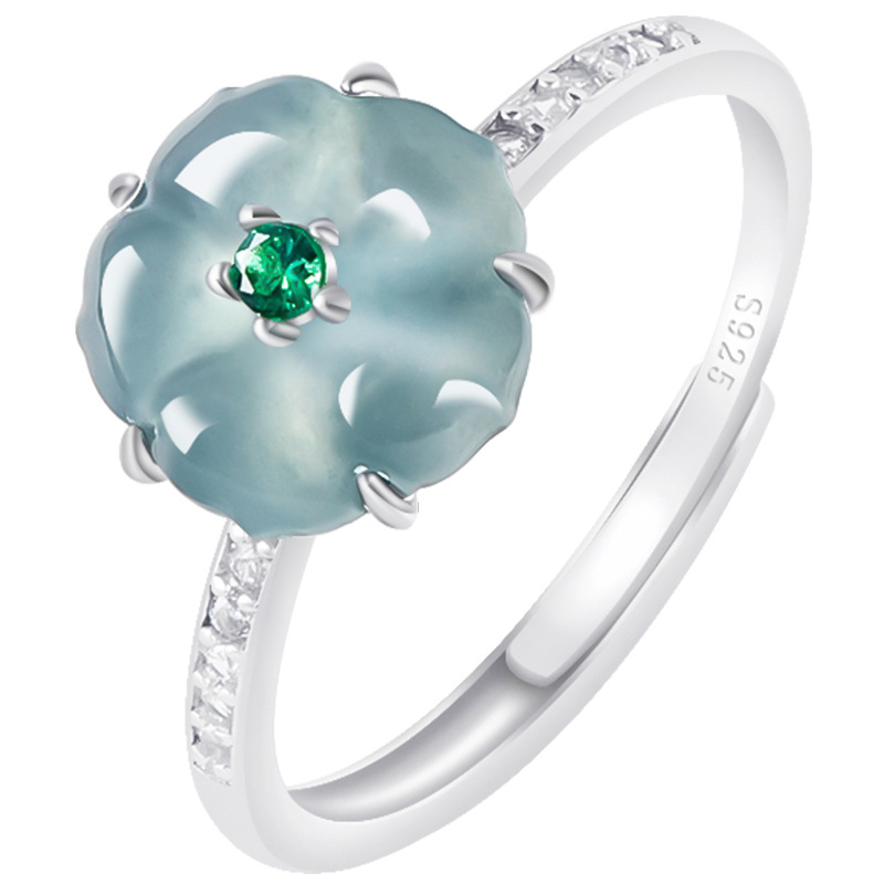 Accessories Woman - Anelli con Fiori in Giadeite Birmana