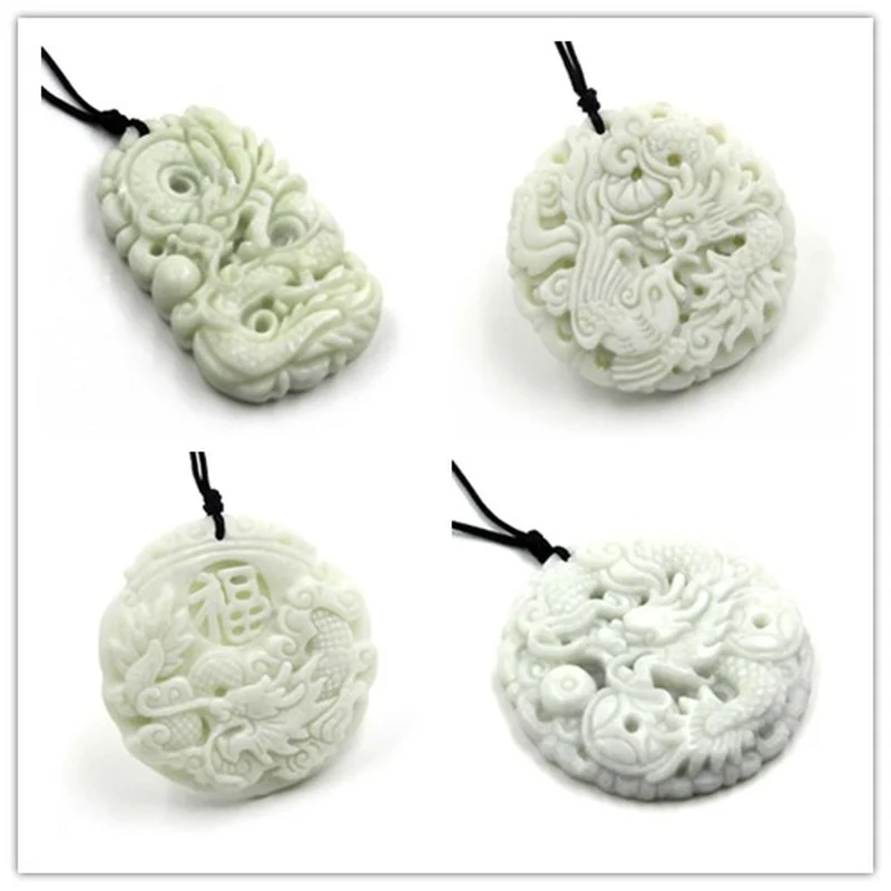Accessories Woman - Drago di giada bianca naturale Phoenix