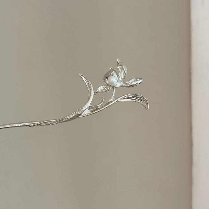 Women Accessories Shop - Nuovo stile cinese argento orchidea forcina