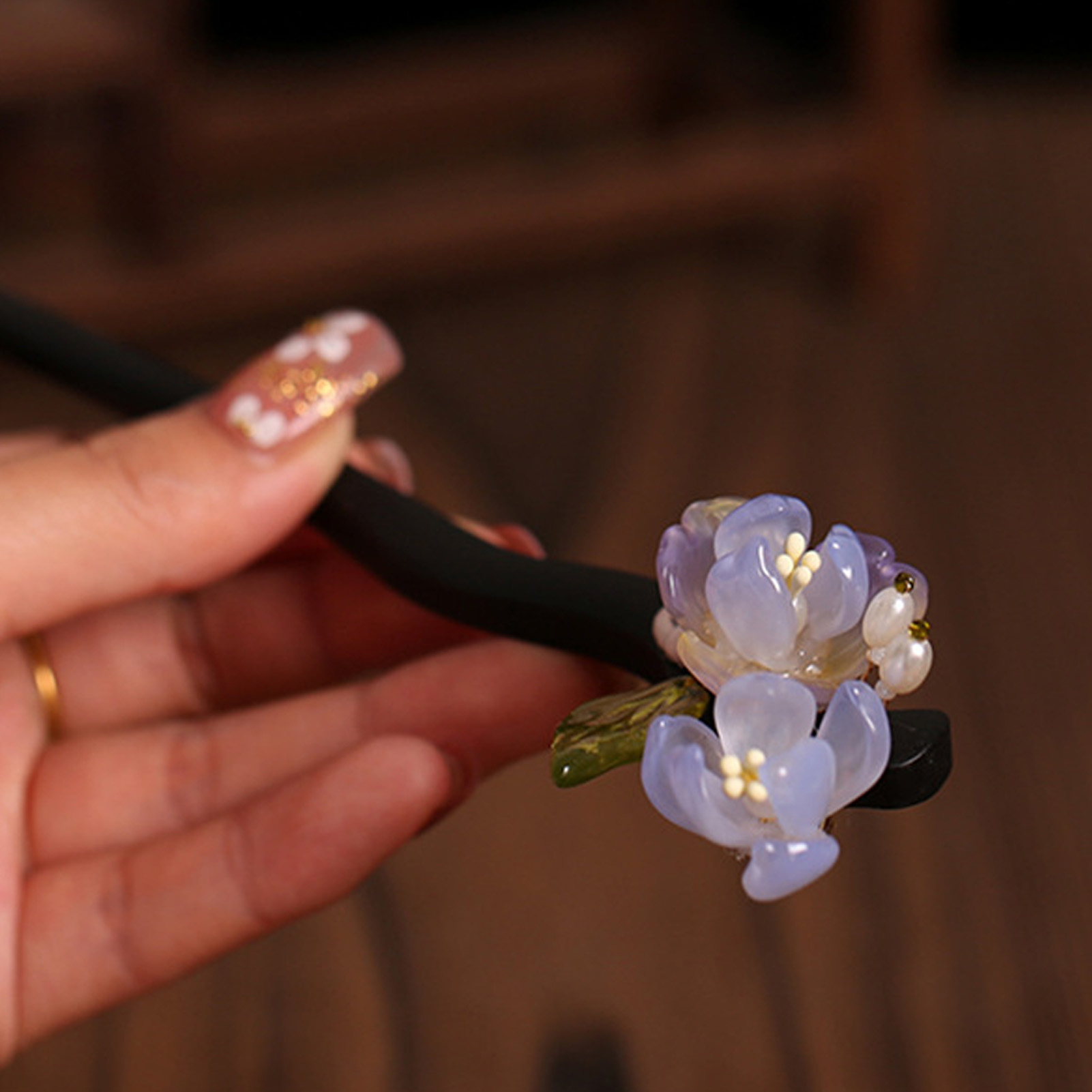 Women Accessories Shop - Fermaglio per capelli vintage in legno
