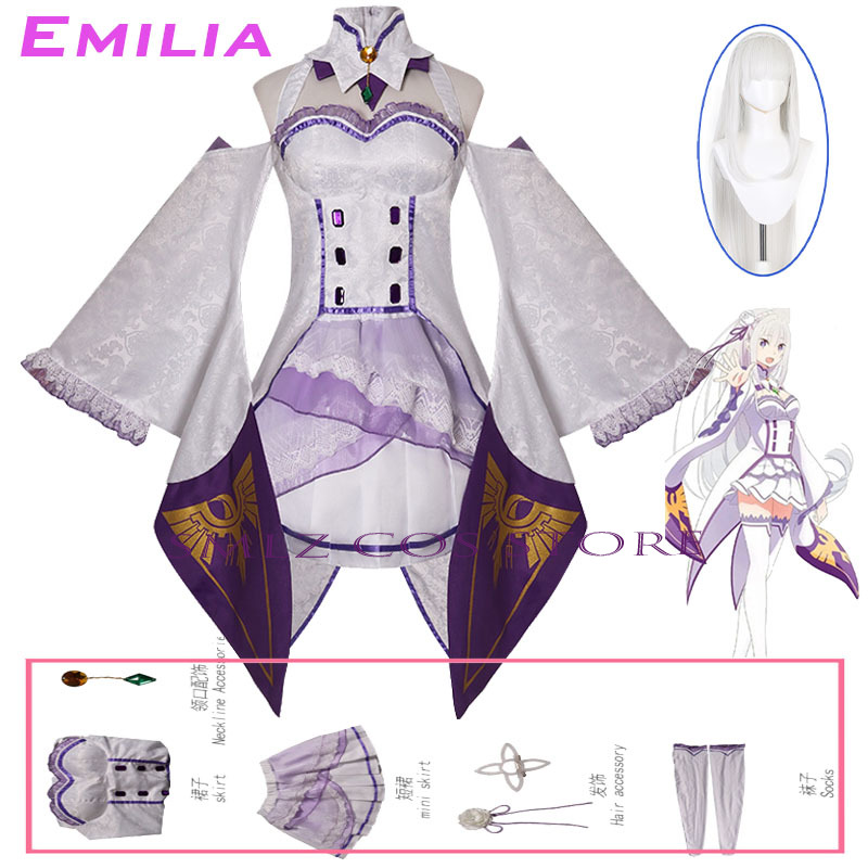 Costume Cosplay di Emilia da R - Women'S Accessories For Suit recensione e prezzo